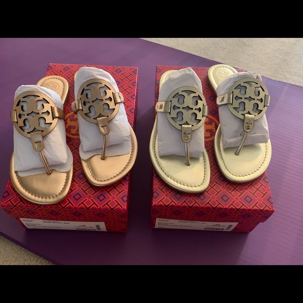 Tory Burch Gold Miller Sandals